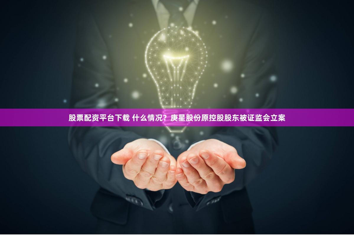 股票配资平台下载 什么情况？庚星股份原控股股东被证监会立案