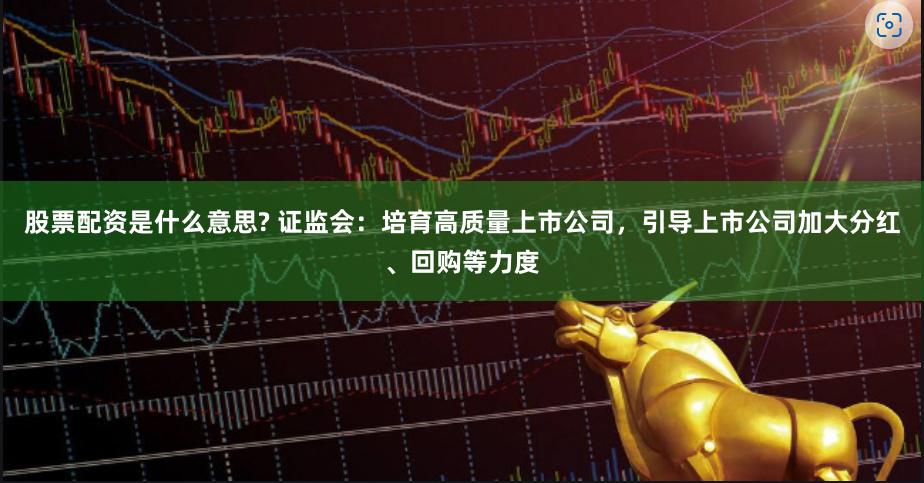 股票配资是什么意思? 证监会：培育高质量上市公司，引导上市公司加大分红、回购等力度