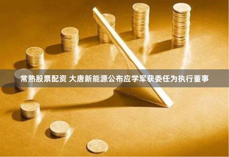 常熟股票配资 大唐新能源公布应学军获委任为执行董事