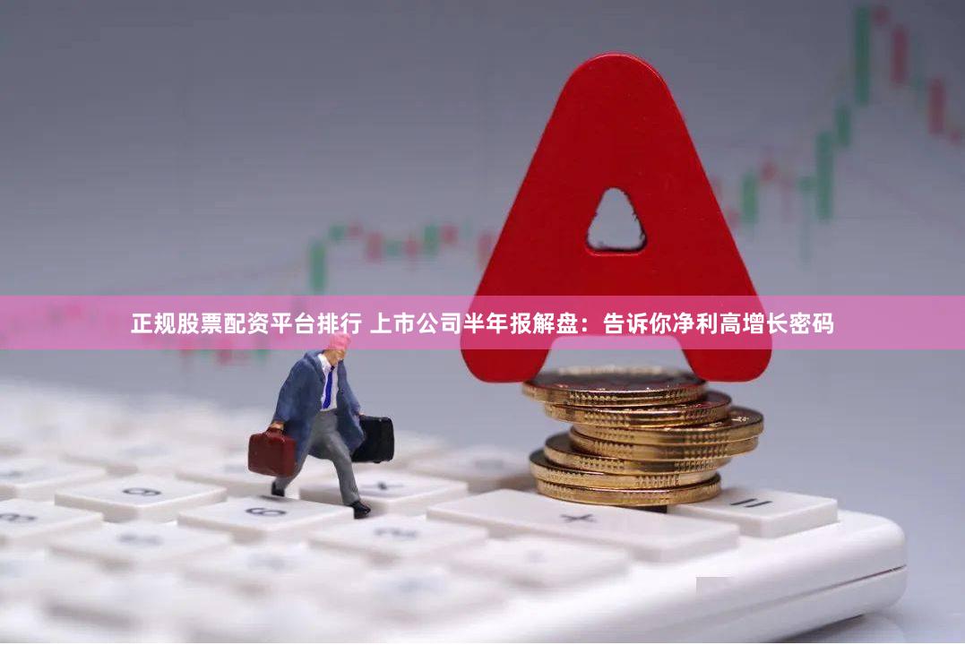 正规股票配资平台排行 上市公司半年报解盘：告诉你净利高增长密码